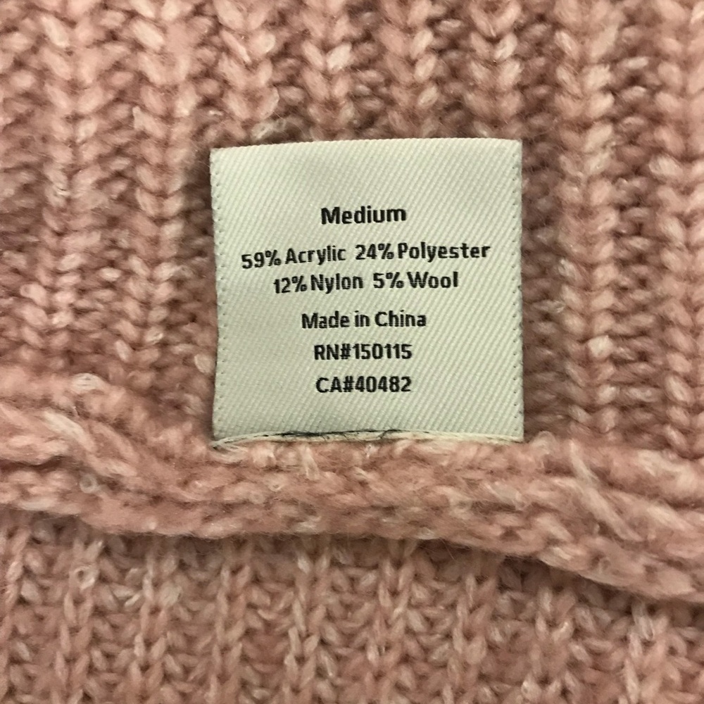 VARLEY Sweater Pink Peverel/Ribbed-Knit Button SZ M - Picture 12 of 12